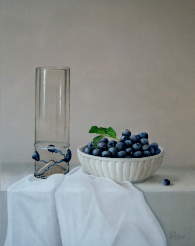 Kometenbeker en blauwe bessen