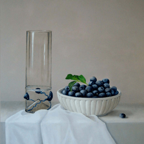 Kometenbeker en blauwe bessen