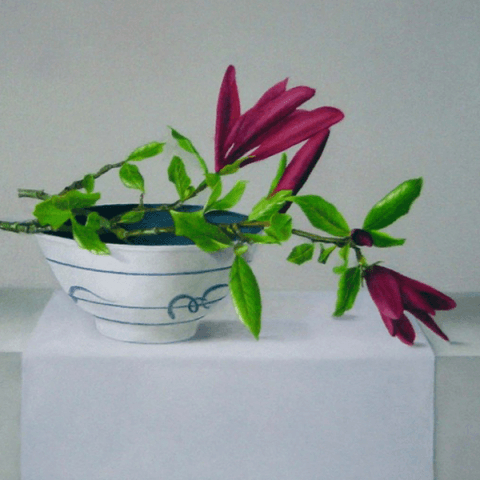 Magnolia op chinees kommetje