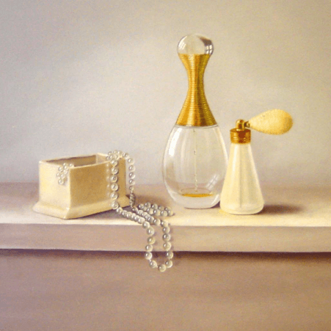 Parfumflesjes en parels
