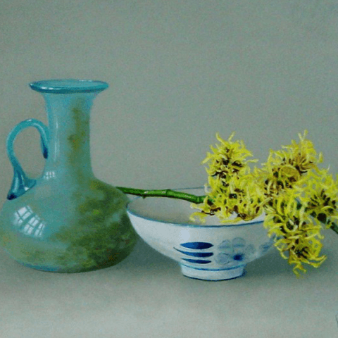 Romeins flesje en hamamelis