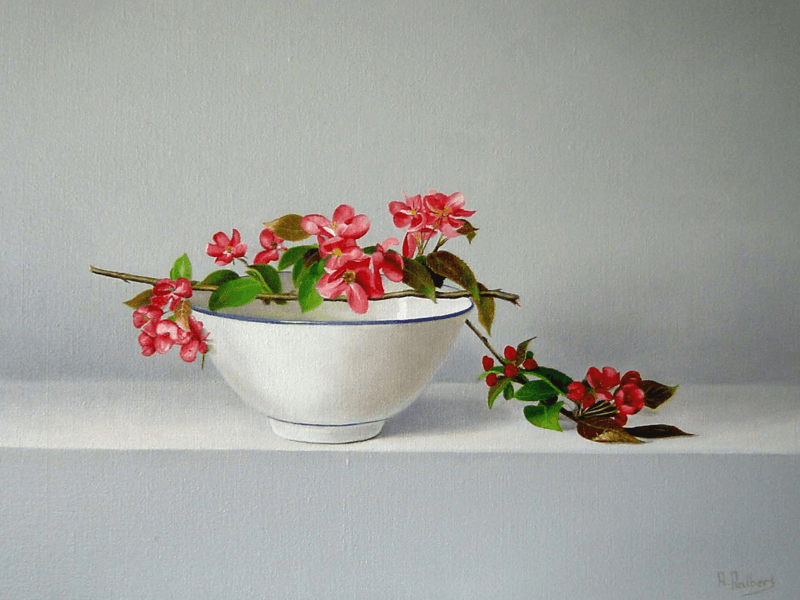 Appelbloesemtak op schaal