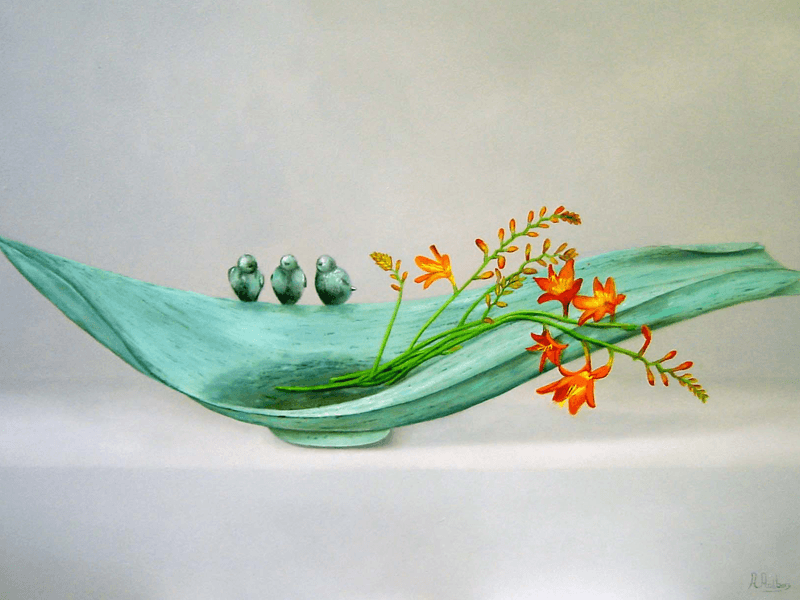 Brons en Crocosmia