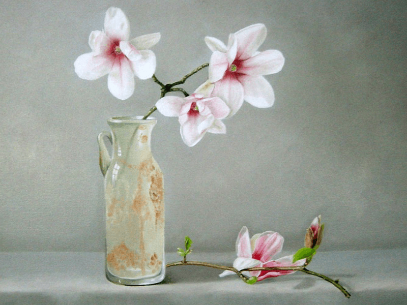 Magnolia en romeins flesje
